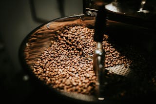 the coffee processing and roasting step